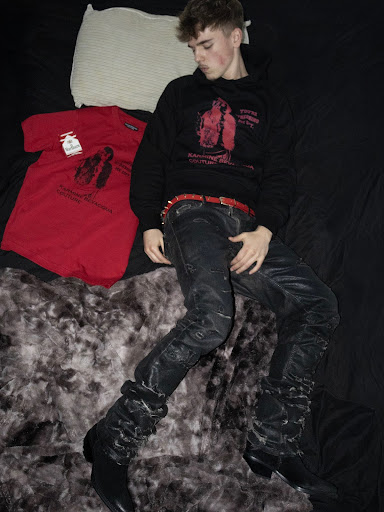 Black-and-white inspired fashion portrait