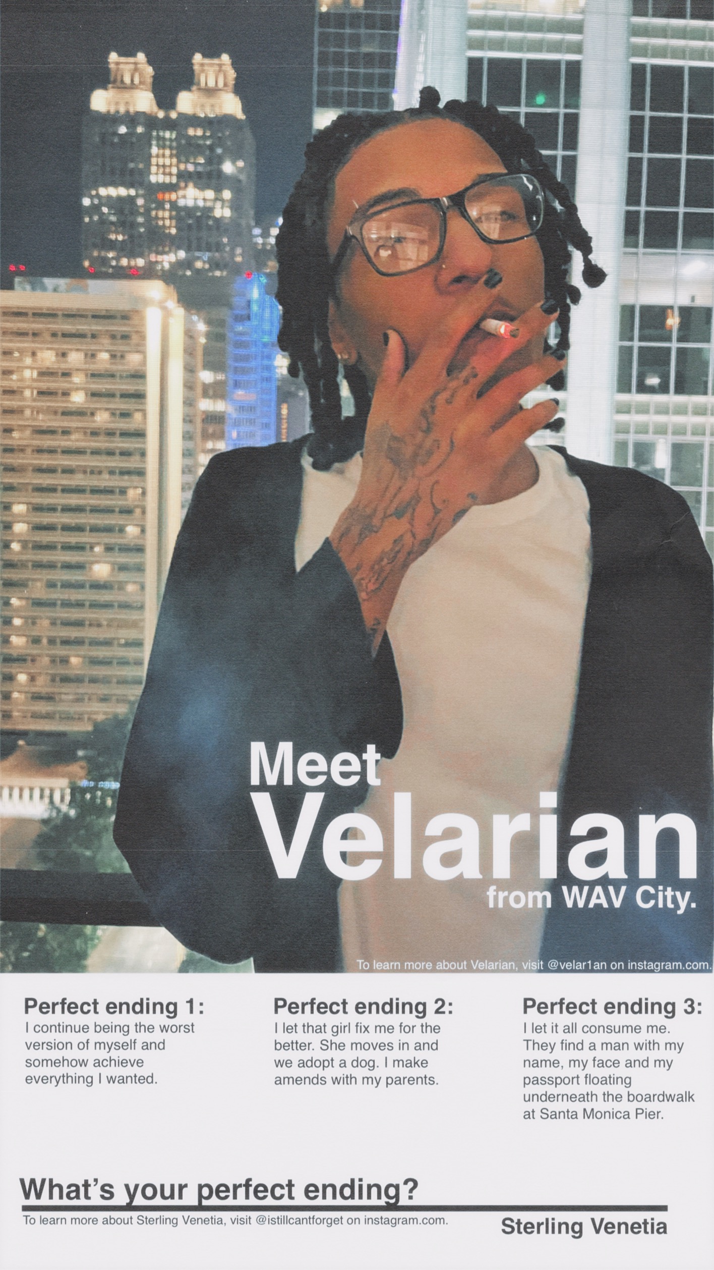 Model in black coat and soft evening light